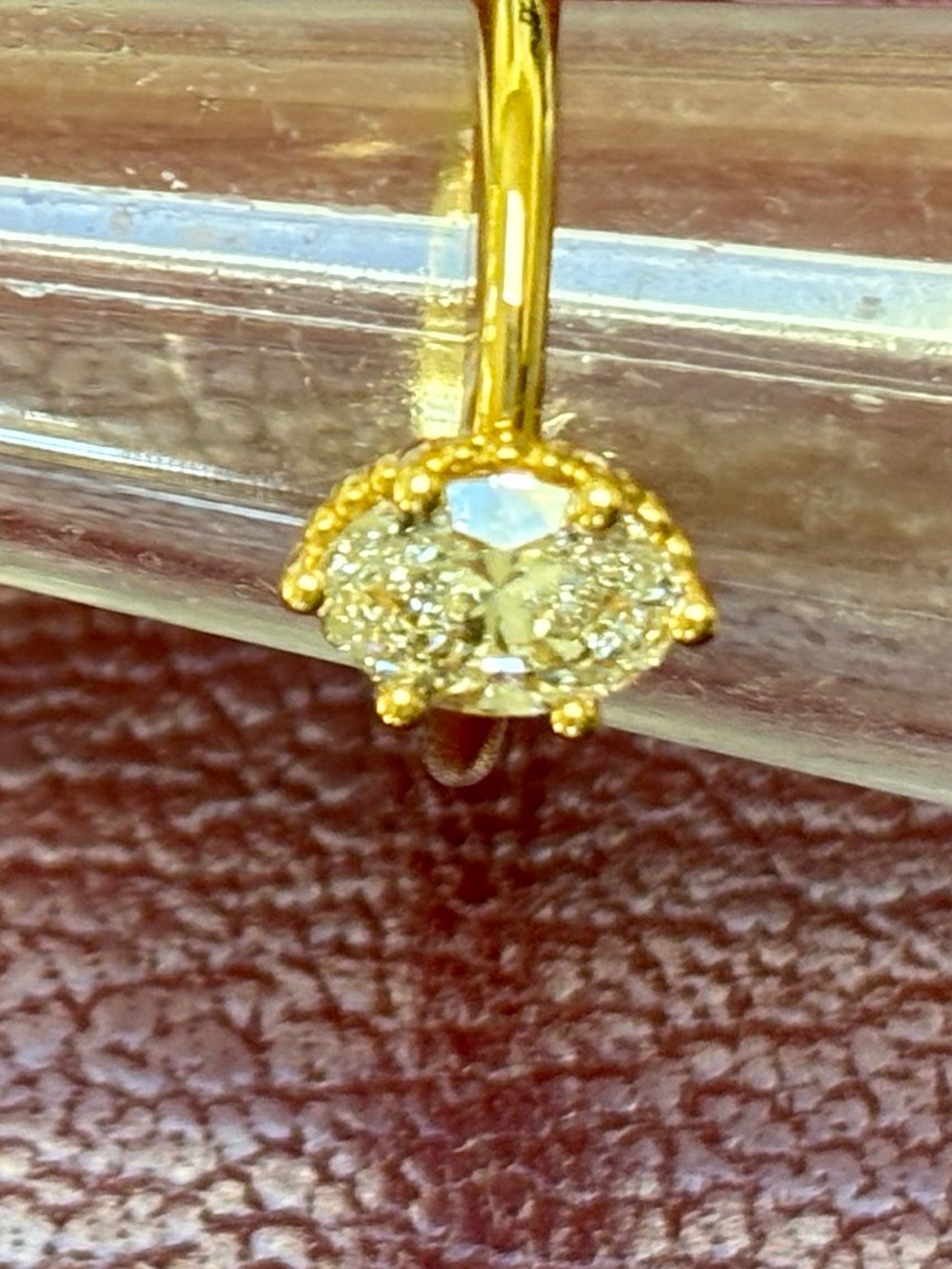 18k Yellow Gold Solitaire Diamond Engagement Ring - White Diamond